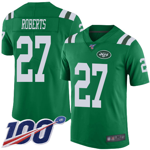 New York Jets Limited Green Youth Darryl Roberts Jersey NFL Football #27 100th Season Rush Vapor Untouchable